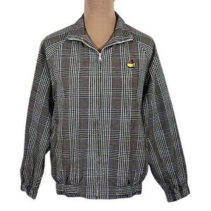 RARE Masters Collection Slazenger Bomber Jacket Small Golf Seersucker Plaid